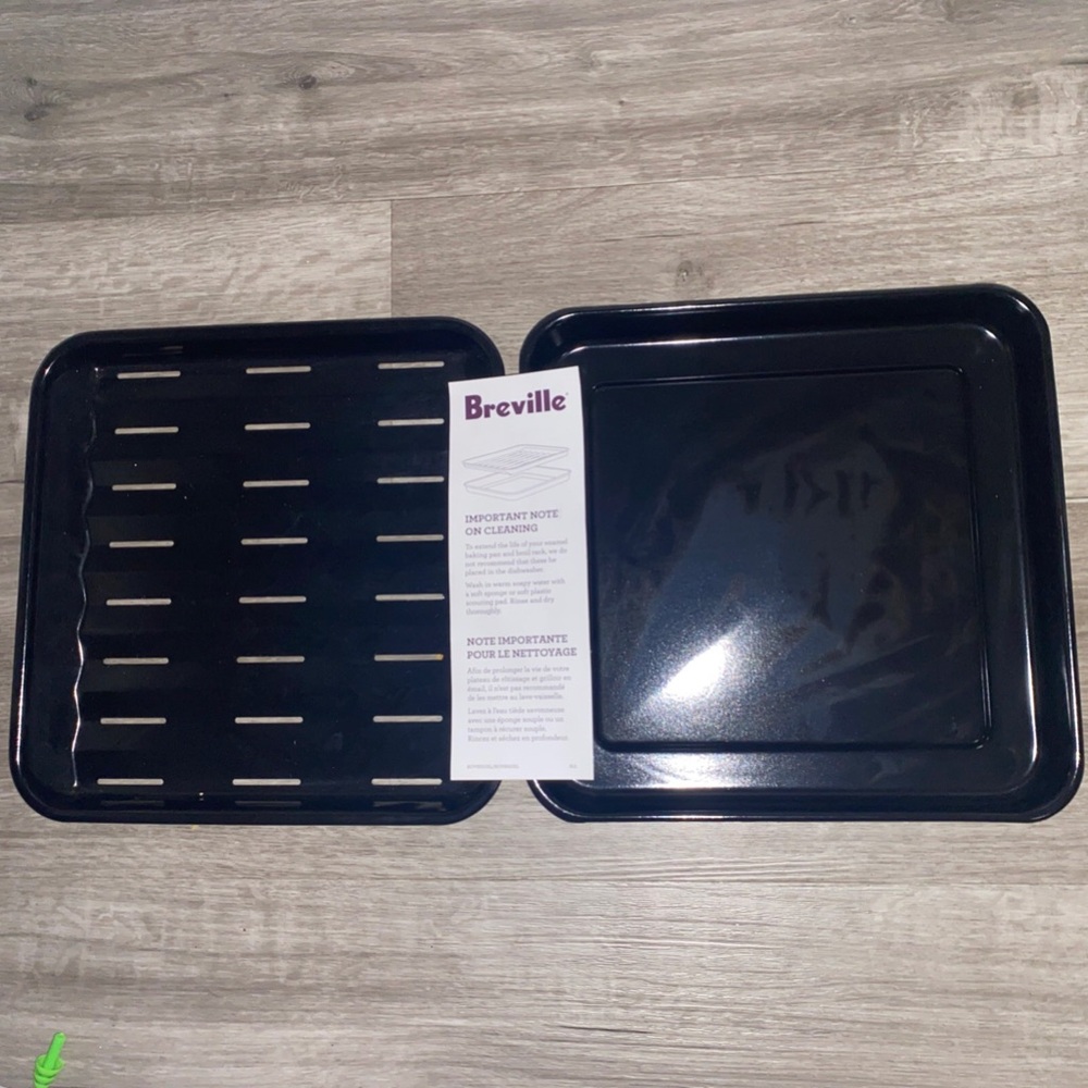 Breville Black Oven Tray and Drip Pan Set